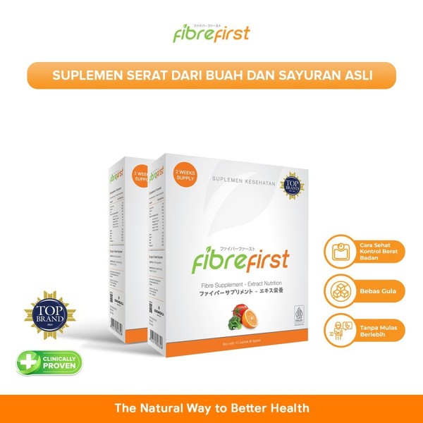 FibreFirst Diet & Detox Isi 30 Sachets Diet alami serat alami suplemen serat dan sayur alami