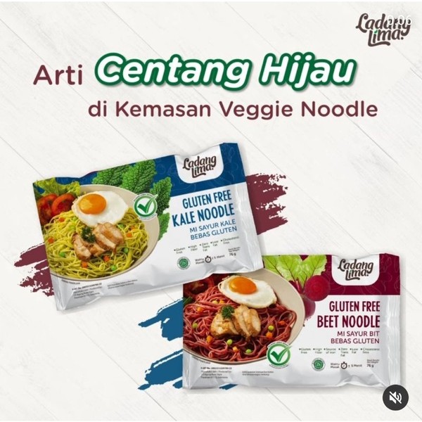 Ladang Lima Veggie Noodle 76gr Gluten Free Mie Sayur Beet Kale