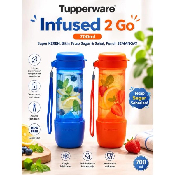 Tupperware Infused Water Bottle Botol Minum Infus Water Tupperware