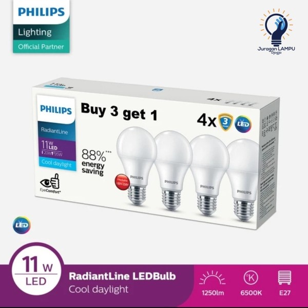 Philips Multipack RadiantLine LEDBulb 13W 11W Putih