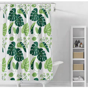 Tirai Kamar Mandi 180x180cm - Tirai Shower Anti Air PEVA dengan Ring HOOK - Shower Curtain - Tirai Plastik Anti Jamur