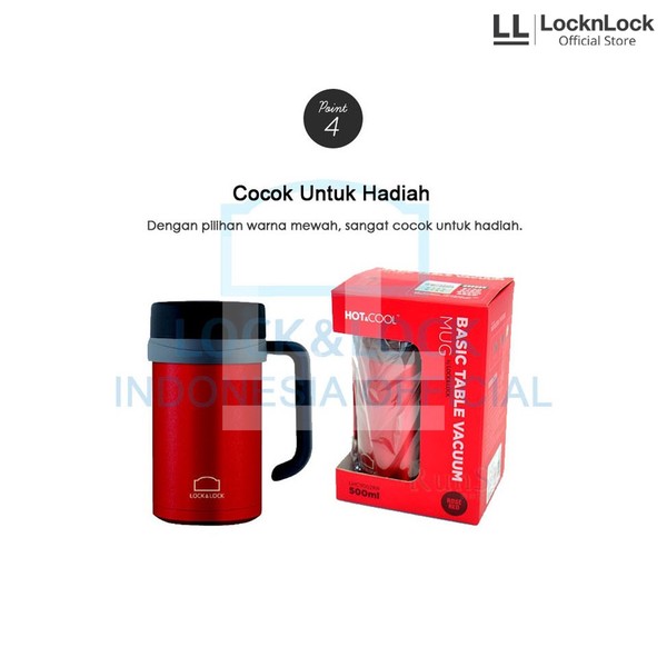 Lock and Lock Termos Air Minum Table Mug Panas & Dingin 500mL LocknLock