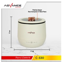Advance C330 Panci Listrik Serbaguna Rice cooker Masak Nasi Hot pot Panci Listrik Multifungsi