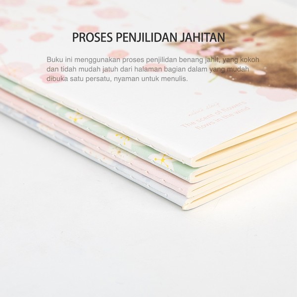 buku tulis jahit notebook deli - 3 pcs