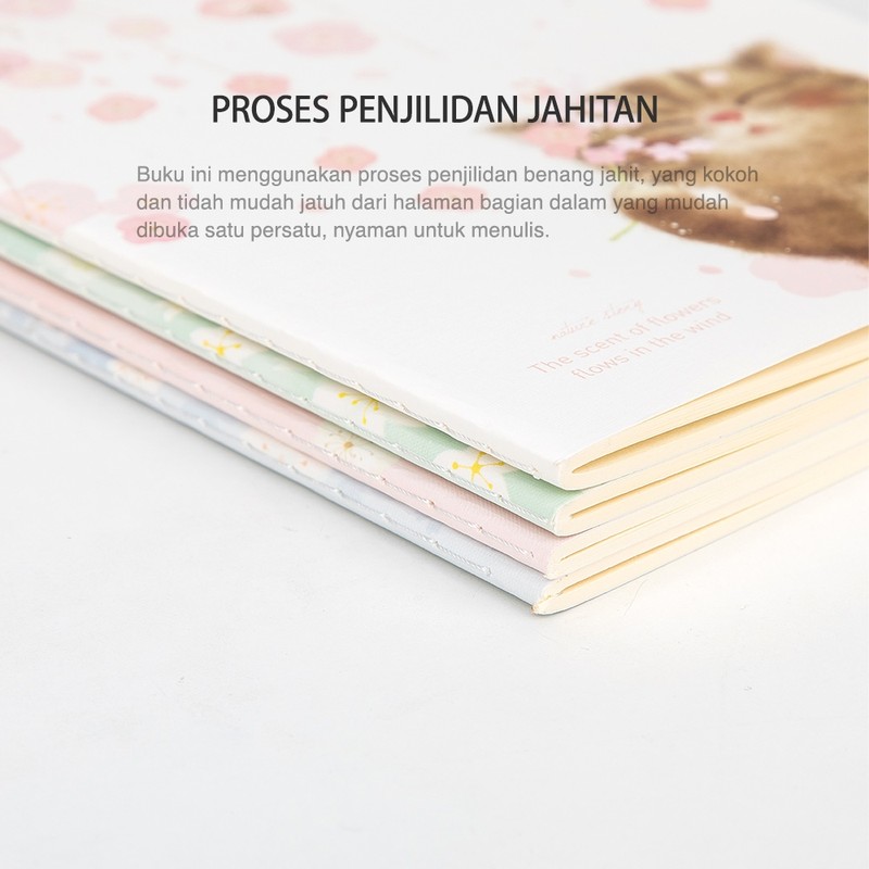 buku tulis jahit notebook deli - 3 pcs