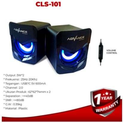 Speaker Advance CLS-101 Super Bass 2.0 Channel speaker