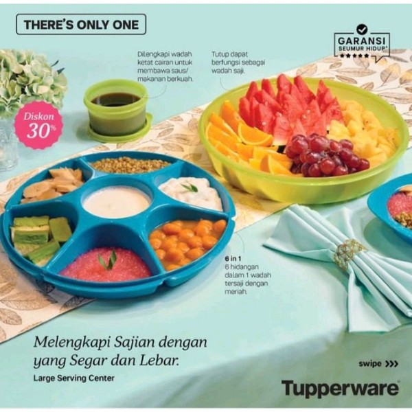 Tupperware  Large Serving Center serving centre - Besar- Tosca