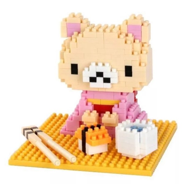 Mainan Lego Bricks Karakter Rillakuma Sushi Multicolor 409pcs