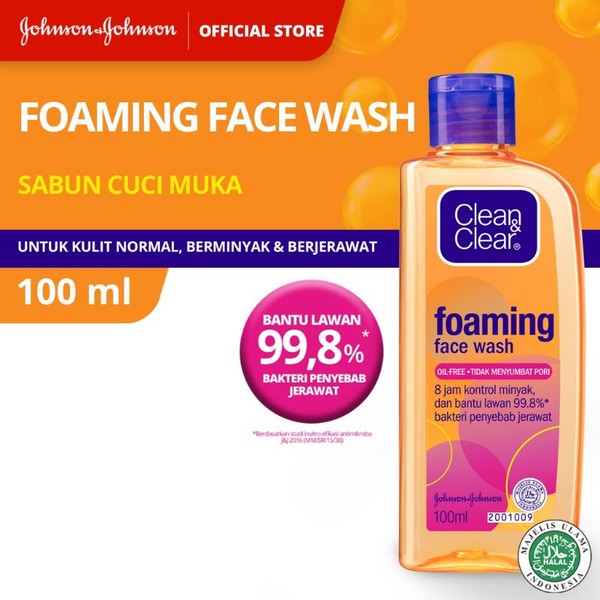 CLEAN & CLEAR Foaming Face Wash 100ml Clean and Clear Face Wash 100 ml