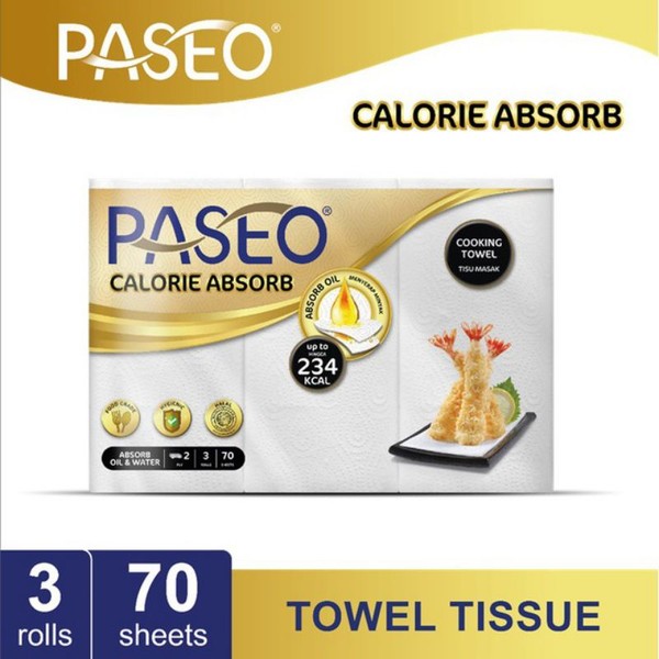 paseo tissue dapur 3 roll Tissue paseo calorie absorb kitchen towel 3 roll tissue dapur tisu minyak goreng