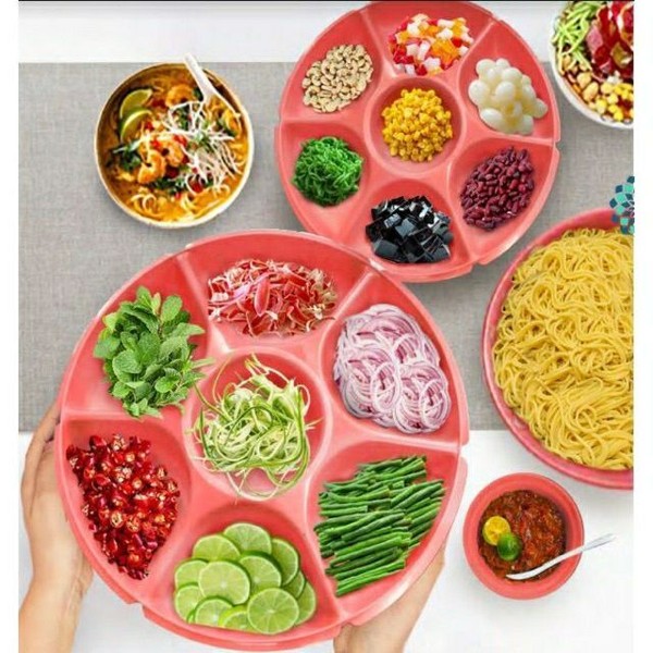 Tupperware Large Serving Center serving centre - Besar - Peach