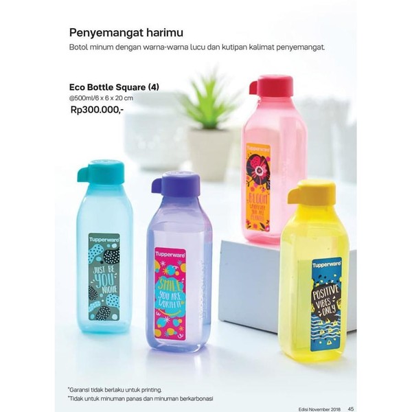 Tupperware Eco Bottle Square