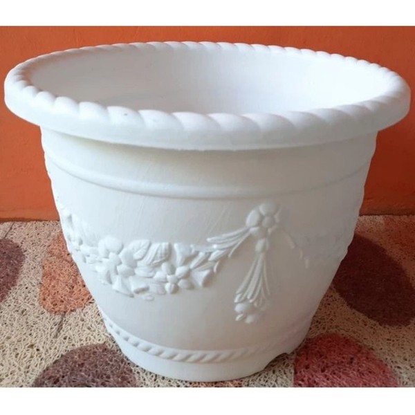 pot shallom putih 35  Putih Bahan Tebal