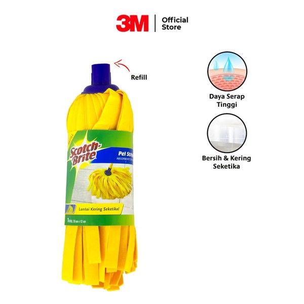 Scotch Brite 3M Scotch-Brite Kain Pel Isi Ulang Strip Mop Refill