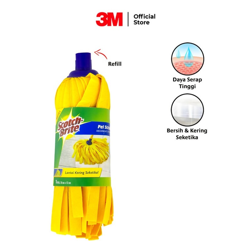Scotch Brite 3M Scotch-Brite Kain Pel Isi Ulang Strip Mop Refill