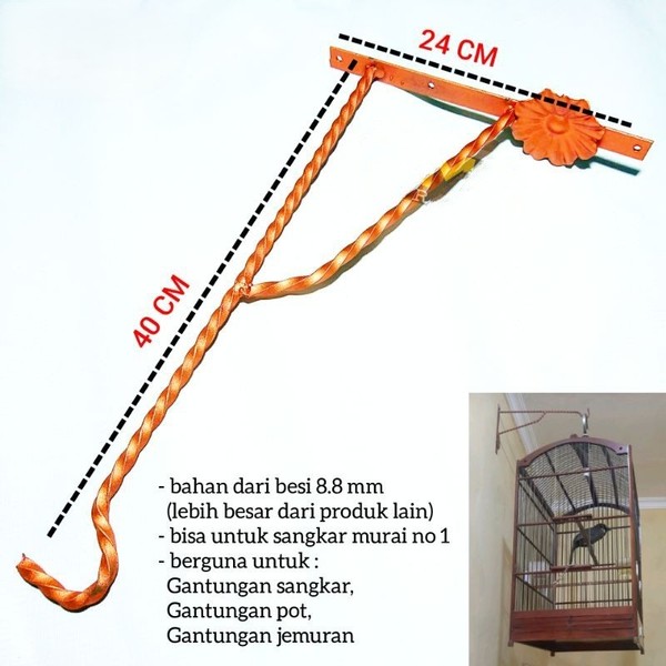 gantungan sangkar burung tebal gantungan pot