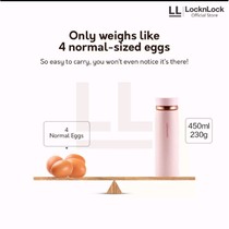 Lock and Lock Feather Ring Vacuum Tumbler 450ml Pastel Pink ivory locknlock lock & Lock