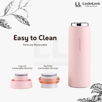 Lock and Lock Feather Ring Vacuum Tumbler 450ml Pastel Pink ivory locknlock lock & Lock