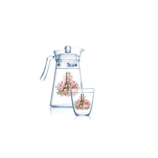 LUMINARC Beverage Kone jug dan gelas set isi 7