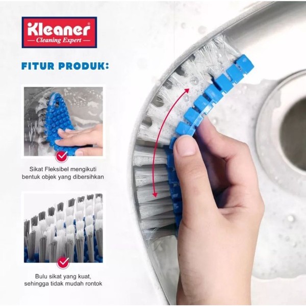 KLEANER Sikat Fleksibel / Lentur sikat toilet sikat kamar mandi sikat wastafel sikat lantai pembersih sikat dinding