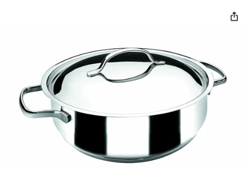 LACOR Panci Stainless Steel Lacor-32624-ROUND Dish 24 CMS. Basic-