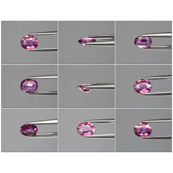 Certified Oval 5.4x6.7mm 0.98ct Natural Unheated Untreated Pinkish Purple Sapphire SP051