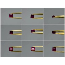 Certified 0.41ct 4mm Square Natural Unheated Untreated Rich Red RUBY, Mozambique RB056