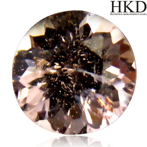 HKD Certified VS Round 1.51ct 7mm Natural unheated Orangy Pink Morganite Brazil MG106