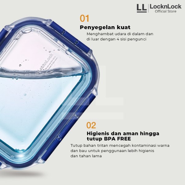 Lock n Lock Top Class Oven Glass Kedap Air dan Udara Rectangular