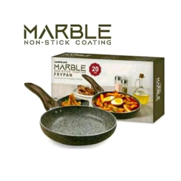 LocknLock Marble Non-Stick Coating Wajan Frypan 20cm