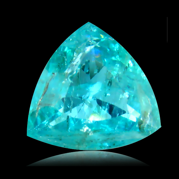 Certified Trillion 4.47ct 11x10.7mm Natural Unheated Greenish Blue Apatite Madagaskar AP131