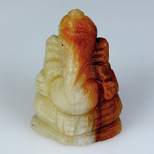 Lord Ganesha Carved Natural Petrified Wood 19.25Ct YZ112