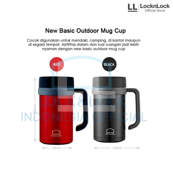 Lock and Lock Termos Air Minum Table Mug Panas & Dingin 500mL