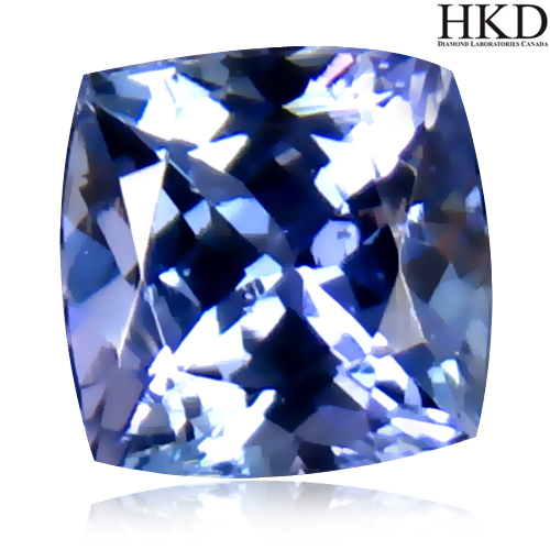 Certified VVS Cushion 1.62ct 6.5x6.5mm Natural Bluish Violet Tanzanite Tanzania TZ139