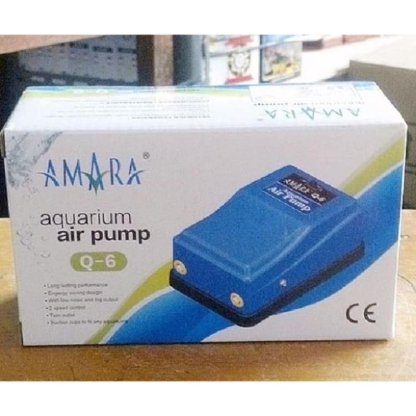 Aerator Pompa Gelembung Udara Aquarium 1 Cabang - Air Pump Aerator Airator Aquascape Amara 1 Lubang