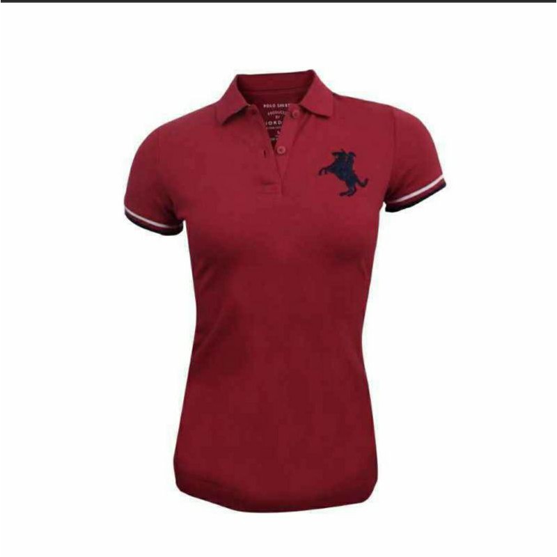Giordano Black  Napoleon Embroidery Signature Polo Shirt Wanita - Red