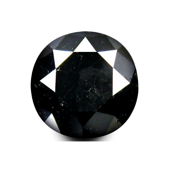 Certified Round Brilliant Cut 0.37ct 4.58x4.56x2.65mm Natural Fancy Black Diamond DD116