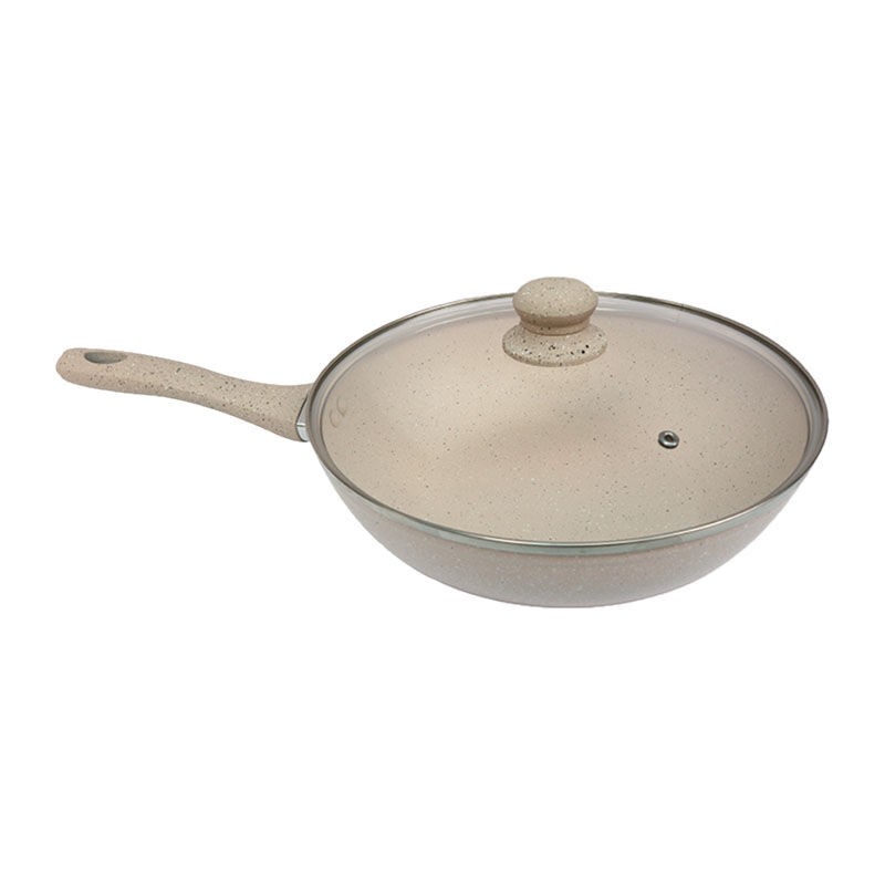 BOLDE Super PAN Wok Pan 28 cm with Glass Lid Beige