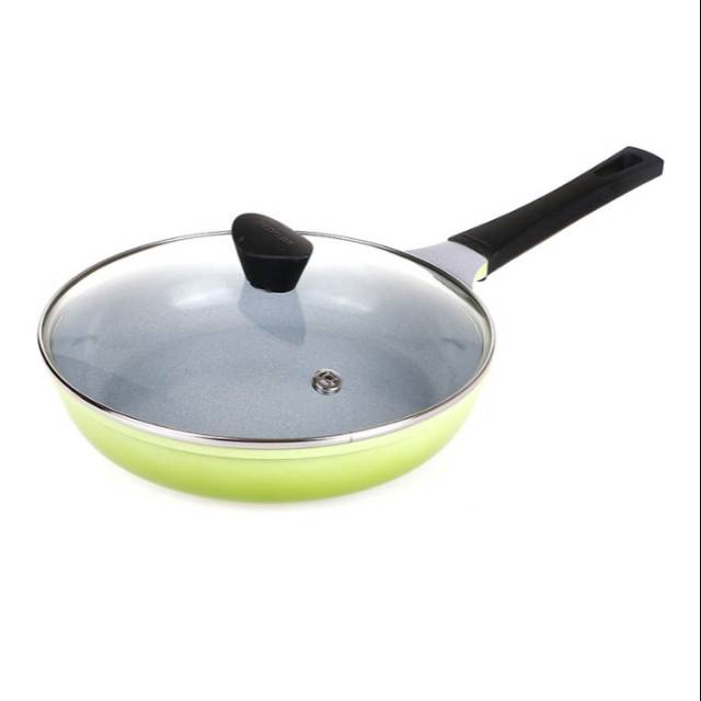 Neoflam fry pan keramik 26cm with glass lid  Bebas PFOA dan PTFE