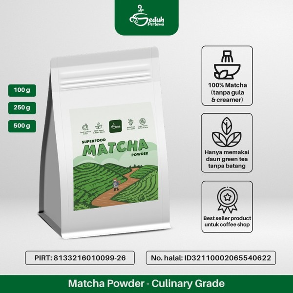 Matcha Powder Japan Seduh Pertama Pure Matcha Powder - 100g Original 100%