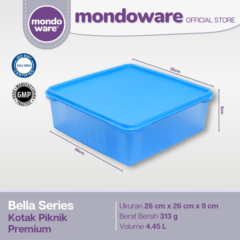 Tempat Donut 4.45L Kotak Donut Food Storage Mondoware Bella Series Twin Pan