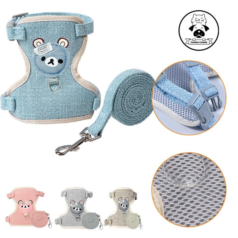 Harness Anjing Kecil Besar Tali Tuntun Hewan Rompi Anjing Cat Dog Harnes