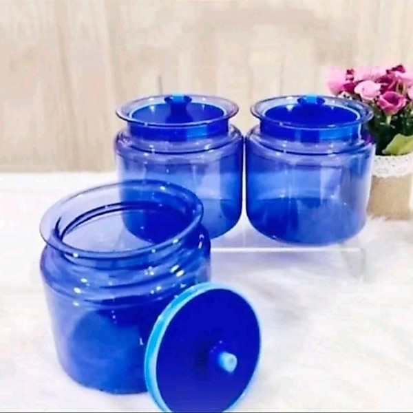 Tupperware Counterpart Royal Blue Stoples Kedap Udara Toples Bahan Polycarbonate Transparan Dengan Seal Silikon Tahan Lama