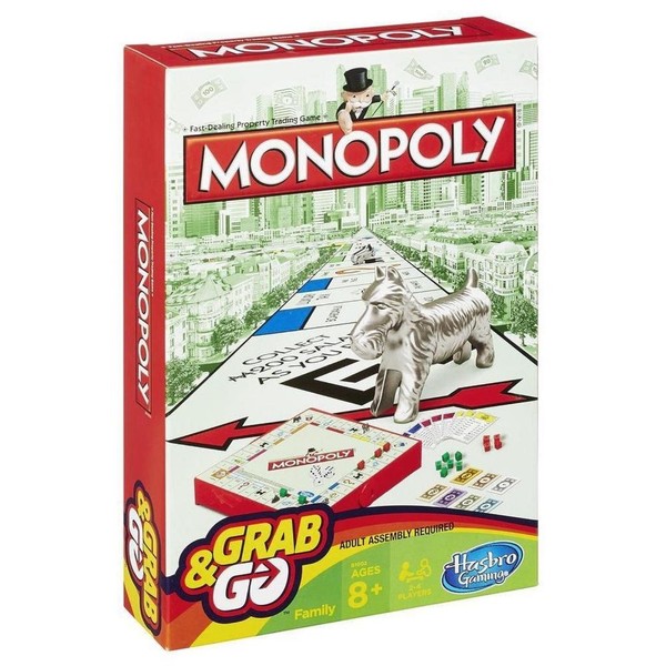 Monopoly Grab & Go Toys Kids Toy Mainan Strategi Anak Papan Permainan Kebersamaan Board Games Monopoli