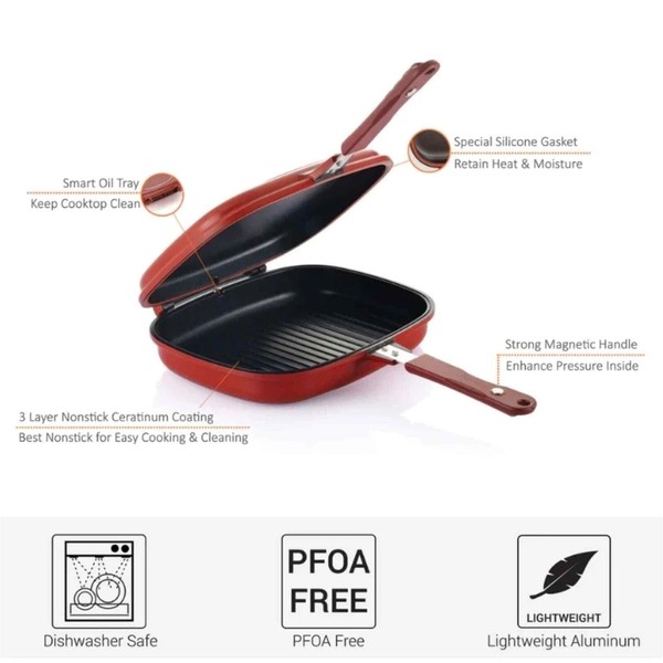 Happy Call Double Pan Original Happy Call HC-2003 Packing Pan Double Flip 'n' Cook Pan HAPPY CALL