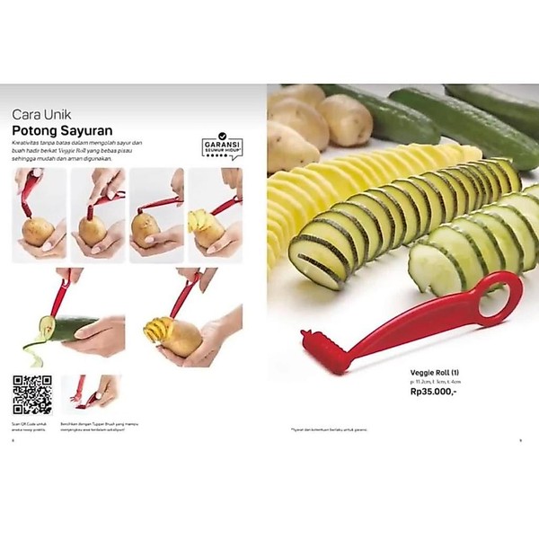 veggie roll tupperware - pemotong spiral sayuran dan kentang