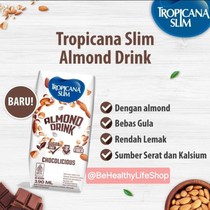 Tropicana Slim Minuman Almond Cokelat 190ml - Bebas Gula, Rendah Lemak, Sumber Serat