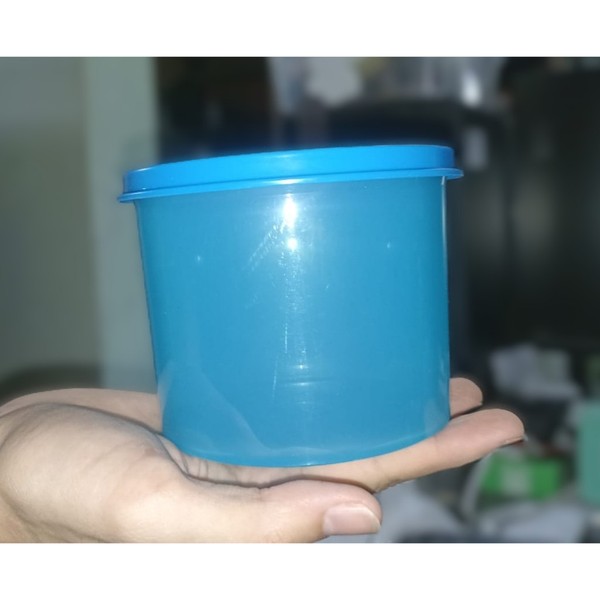 Tupperware Blue Canister Stoples Dengan Tutup Kedap Udara Bahan BPA Free Aman Untuk Makanan Dan Penyimpanan