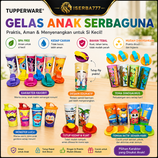 Tupperware fun tumbler 260ml tumbler With Spout Tumbler Anak