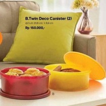 Tupperware Deco Canister 2L Stackable Toples dengan Tutup Kedap Udara